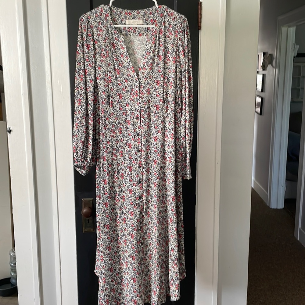 Loft floral midi dress